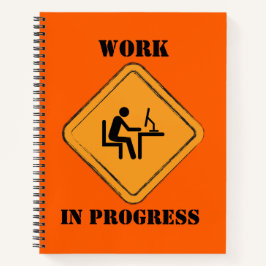 Notebook de Diário engraçado do Work In Progress