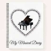 Notebook de Diário Musical Piano
