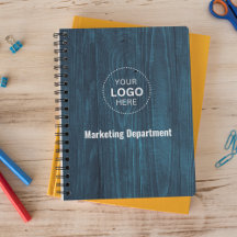 Notebook de empresa minimalista