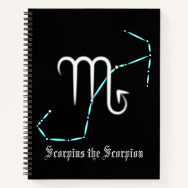 Notebook de Escorpião de Constelação Zodiac