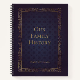 Notebook de histórico da família Elegente Personal