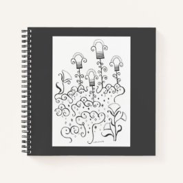 Notebook de Jardim Flor Grego Inspirado Mycenaean
