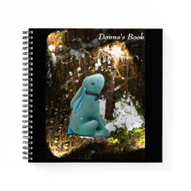 Notebook de lebre azul (personalizar)