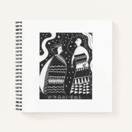 Notebook de mãe e filha inspirado no grego micênic