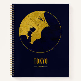 Notebook de Mapa de Ouros em Tóquio