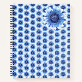 Notebook de margarida azul