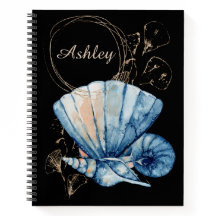 Notebook de nome personalizado do Seashelds