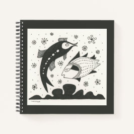 Notebook de peixe inspirado grego micênico