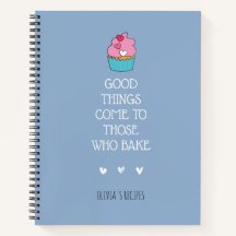 Notebook de receita de baque personalizado