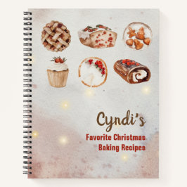 Notebook de receitas de panificação de Natal