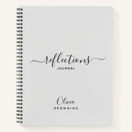 Notebook de reflexões de Cinzas Elegante