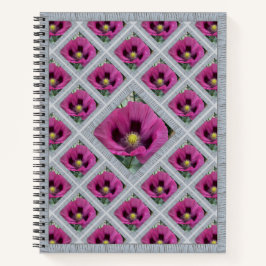 Notebook distinto com papagaios magenta