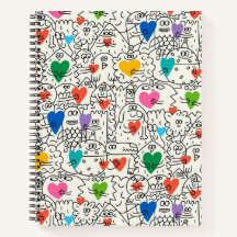 Notebook Doodle Buddies & Hearts