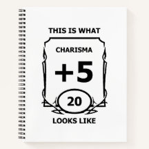 Notebook Dungeons and Dragon Charisma