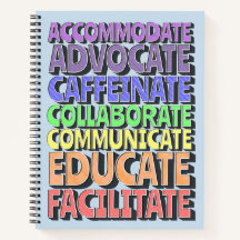 Notebook espiral 8,5 x 11 - Dia do Professor em az