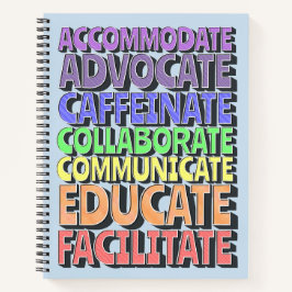 Notebook espiral 8,5 x 11 - Dia do Professor em az