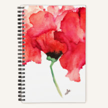 Notebook espiral abstrato Floral