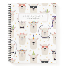 Notebook Espiral Cute Llama para voltar à escola