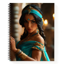 Notebook espiral da Princesa bonito Jasmine