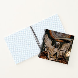 Notebook espiral de Diário com asa gótica