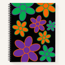 Notebook espiral de estilo Groovy 70s