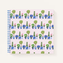 Notebook espiral de jardim Topiary