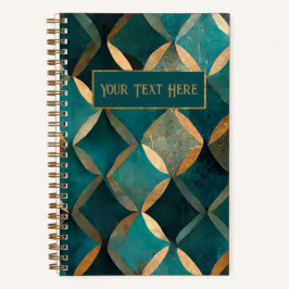 Notebook espiral de padrão Dourado e lacrimogênio