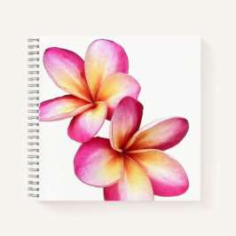 Notebook espiral de Plumeria Rosa