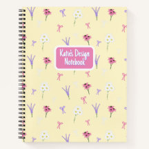 Notebook espiral | Flores e Arcos selvagens em ama