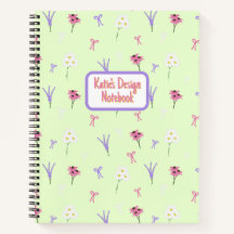 Notebook espiral | Flores e Arcos selvagens em ver