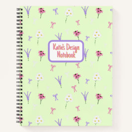 Notebook espiral | Flores e Arcos selvagens em ver