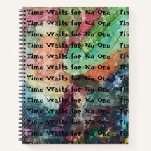 Notebook espiral multicolor...o tempo espera por u