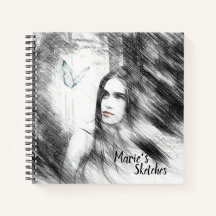 Notebook espiral personalizado do Sketchbook