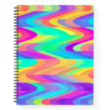 Notebook espiral por ondas de fluxo prismático