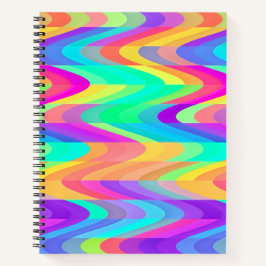 Notebook espiral por ondas de fluxo prismático