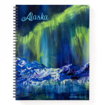 notebook espiral Reflexões Glaciais do Alaska 8,5x