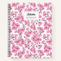 Notebook espiral Sakura rosa