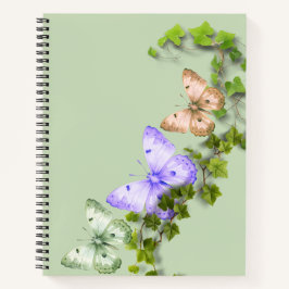 Notebook Floral Butterly - Diário Verde