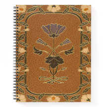 Notebook Floral Design inspirado no Art Nouveau