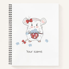 Notebook Floral Girly de Pequeno Hamster Bonito