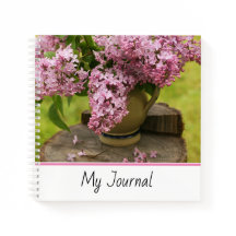 Notebook Floral Lilac Fotografia Espiral