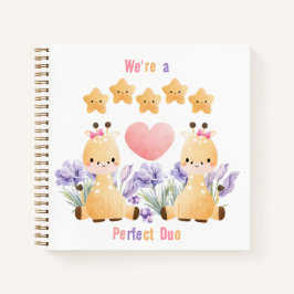 Notebook girafa bonito | Somos um Duo Perfeito