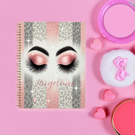 Notebook Glam Pink Glitter Eyelashes