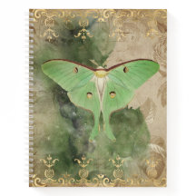 Notebook Green Luna Moth