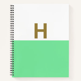 Notebook H inicial Dourado