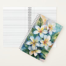 Notebook Havaiano White Plumeria