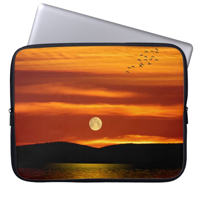 Notebook Imagem da Lua cheia para a Capa do Neoprene (Frente)