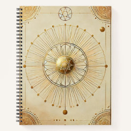 "Notebook Inspiracional Sunburst de Ouro - H