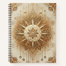 "Notebook Inspiracional Sunburst de Ouro - H