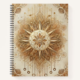 "Notebook Inspiracional Sunburst de Ouro - H